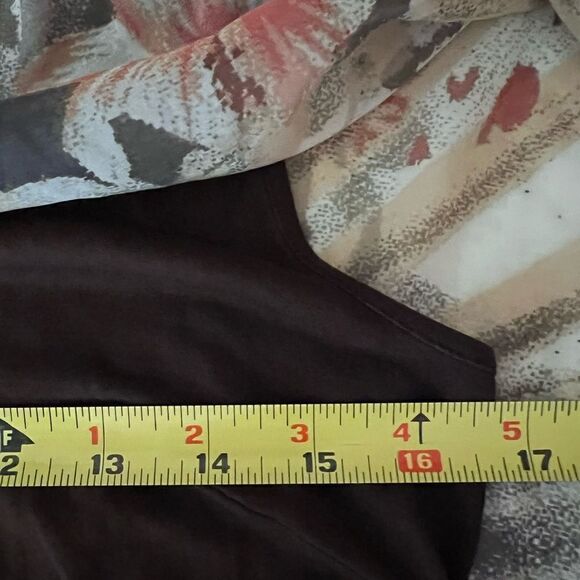 PECK & PECK Butterfly style embellished top blouse brown yellow top - Picture 5 of 8